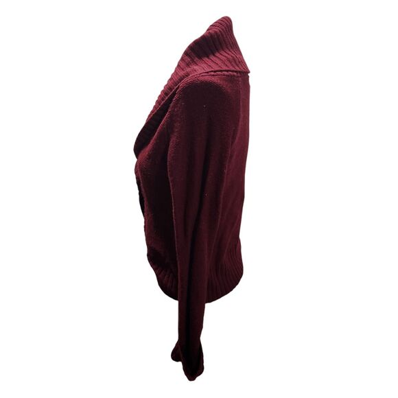 Say What! Cranberry Cardigan XL Academia Office Career Y2K Chunky School Work - Picture 4 of 4